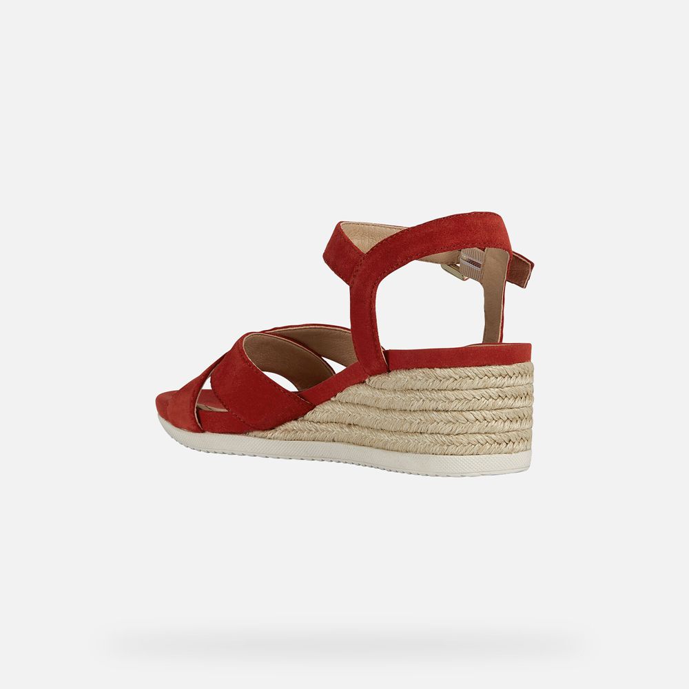 Sandalias Geox Senhora Vermelhas - Ischia - XQSED7243